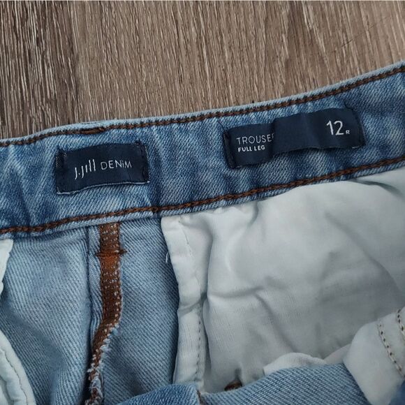 J. Jill Denim Full Leg Medium Wash Trousers Women’s Size 12 - Picture 3 of 10
